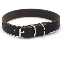 Нашийник для собак Zoo-hunt ОТ Лапка шкіряний тиснений коричневий 1,6/23-31 см