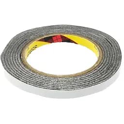 Двосторонній фірмовий скотч 3M 10 мм довжина в мотці 25 м чорний