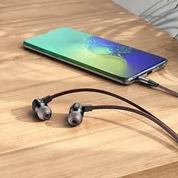 Провідні вакуумні навушники Hoco M85 Platinum sound універсальний earphone with mic, 3.5mm, 1.2m, red - мініатюра 5