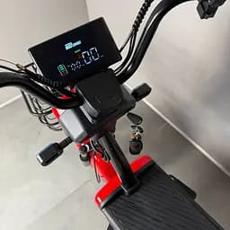 Міський електровелосипед EVOBIKE Nova S 500W з пасажирським сидінням, поворотниками, корзиною та дисплеєм, 48V 12Ah (економний, до 40 км/год), червоного кольору  - мініатюра 3