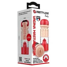 Мастурбатор вагіна з вібрацією PRETTY LOVE - EMILY Red PRETTY LOVE BM-00900T65-1 98356