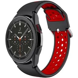 Ремінець для Samsung Galaxy Watch 5 Pro 45mm - чорно-червоний ширина кріплення 20мм силікон Watchbands Uniq (WB00S4GALAXYUNIQ132543)