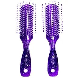 Щітка для волосся масажна Salon Professional пластикова Фіолетова