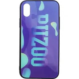 Чохол-накладка PUZOO Glass Printing with TPU Visions iPhone X Purple