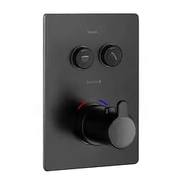 Термостат скрытого монтажа на 2 потребителя Imprese Smart click black matt ZMK101901240, Черный матовый