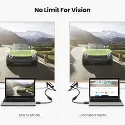 Конвертер Ugreen DisplayPort to HDMI 4K 60Hz 25 см Black (MM137) - мініатюра 3