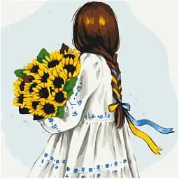 Картина по номерам Brushme Цветы Украины © Alla Berezovska 50x50 см