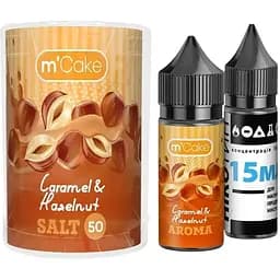Набір компонентів для самозамісу сольової рідини для вейпу Flavorlab M-Cake 30 мл 0-50 мг Caramel Hazelnuts Карамель Фундук (15433)