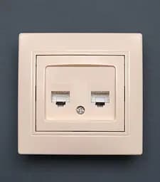 Розетка Valeso BK-2008 2-на комп'ютерна крем