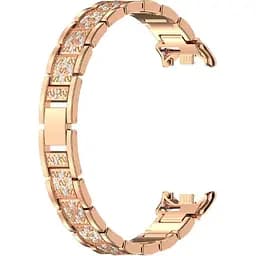 Ремінець DK CDK для Xiaomi Mi Smart Band 10 Metal Band Fitlink Diamond (016444) (rose gold) - мініатюра 2