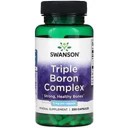 Комплекс потрійного Бору Swanson Tri Boron Complex 3 мг 250 капсул