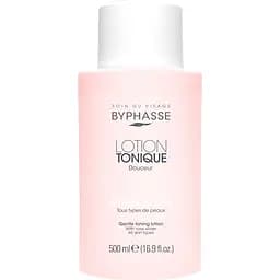 Нежный тонизирующий лосьон Byphasse, с розовой водой, 500 мл