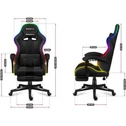 Крісло Huzaro Force 4.7 Black RGB тканина - мініатюра 7