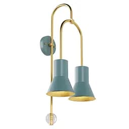 Настінний світильник, бра ARCH PikArt арт. 9302 золотий/синьо-зелений 2 шт