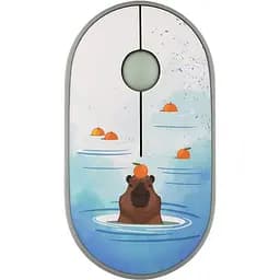 Бездротова мишка 2E MF300 CAPYBARA TANGERINE Silent WL BT з принтом