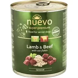 Влажный корм для пожилых собак Nuevo Adult с ягненком, говядиной и овсянкой 800 г (95017 (812))