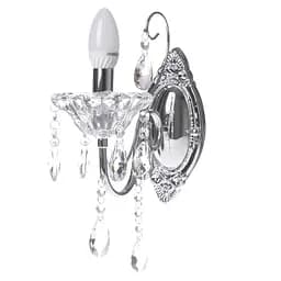 Бра Brille BCL-655W/1 настінне накладне у спальню кришталеве свічка E14 CH