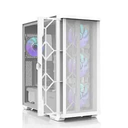 Корпус Zalman Z10 DUO, White, Mid Tower, без БЖ, для ATX / Micro ATX / Mini ITX, 1xType-C / 2xUSB 3.1, макс. CPU - 173 мм / VGA - 395 мм, 4x120 мм ARGB, бічна панель із загартованого скла