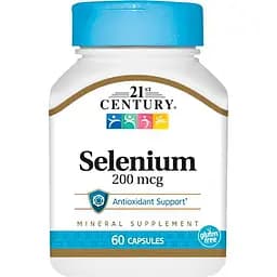 Витамины и минералы 21st Century Selenium 200 мкг 60 капсул