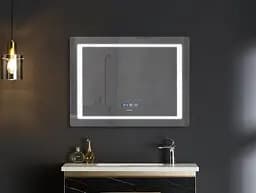Дзеркало Mixxus Style MR03-70x50 (годинник, LED-підсвічування, антизапотівання) MI6006 - мініатюра 9