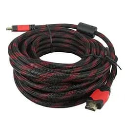 Кабель Gresso Hdmi 15 м male to male тато-тато 2 ферити чорно-червоний - мініатюра 2