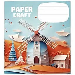 Тетрадь ученическая Paper craft Школярик 012-3354C-5 в косую линию 12 листов
