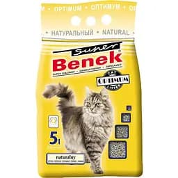 Бентонитовый наполнитель для кошачьего туалета Super Benek Optimum Natural 5 л