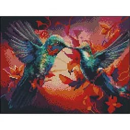 Алмазная мозаика без подрамника Колибри Strateg ZAV3040-46, 30х40 см