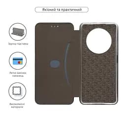 Чехол-книжка для TECNO Spark 30 4G (KL6), G-Case, черный, кожаный чехол-книжка из экокожи (PU) и TPU, с магнитом, с подставкой и вместительным кардхолдером, противоударный, защита всего корпуса, ArmorStandart (ARM81364) - мініатюра 3