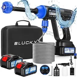 Аккумуляторная мойка высокого давления Blucky 6 в 1 для автомобиля и полива сада черный