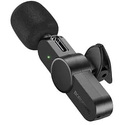 Петличний бездротовий мікрофон Borofone BFK12 Trophy lavalier Lightning Black - мініатюра 7