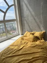 Комплект постільної білизни полуторний 155х215 см варена бавовна White Dream Охра (2006/2) - мініатюра 6