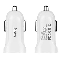 Автомобільний зарядний пристрій Hoco Z2 White + USB Cable iPhone 6 - мініатюра 2