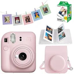 Набір камера Fujifilm Instax Mini 12, Фотопапір 20шт, Чохол, Фотоальбом на 64 фото, Фоторамки