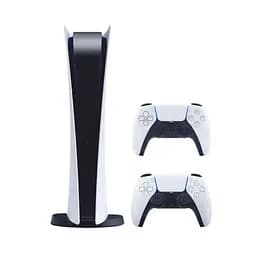Консоль Sony PlayStation 5 Digital Edition 825GB White + 2 геймпада бездротових DualSense White + гарантія Б/В