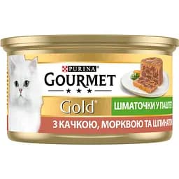 Вологий корм для котів Gourmet Паштет з качкою морквою та шпинатом 85 г - мініатюра 2