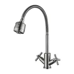 Змішувач для кухні Wezer VAL4D-10 з рефлекторним виливом нержавіюча сталь