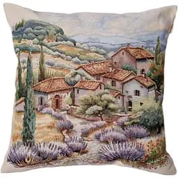 Подушка гобеленова Прованс Лавандова провінція 45х45 см (44308)