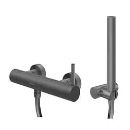 Змішувач для душу Kohlman Axel graphite настінний KPL-QW120AG Графит