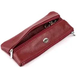 Ключниця-гаманець з кишенькою жіноча ST Leather 19352 бордова