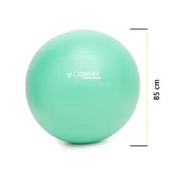 М'яч для фітнесу (фітбол) Cornix 85 см Anti-Burst Mint XR-0369 - мініатюра 6