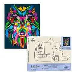 Картина за номерами 99IDEAS "Райдужний вовк" 40*50 см, GX23828