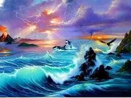 Алмазна мозаїка на підрамнику Шторм 40×50 см 71534_BGLE