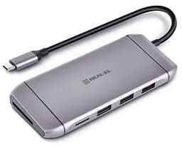 USB-Хаб Real-EL CQ-900 Space Grey UAH (EL123110003)