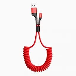 Кабель Baseus Fish Eye Spring Cable USB to Type-C 2A 1m CATSR-09 Red