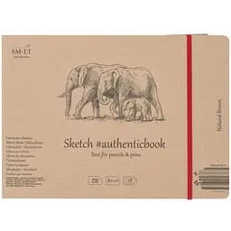 Альбом для ескізів SM-LT Art Authentic А5 (24.5х17.6см) 135г/м2 28л коричневий колір