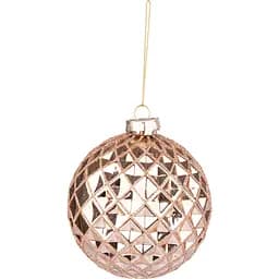 Новогодняя игрушка Novogod'ko Шар 8 cм глянцевая с орнаментом золотая (973833)