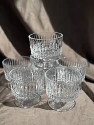 Набор стеклянных креманок Happywear Sorbet для мороженого закусок десертов на ножке 6 шт 265 мл Прозрачный