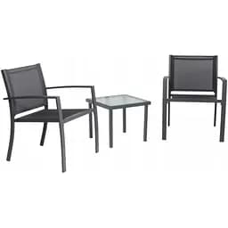 Комплект садових меблів Chomik Carden Line Orlando стіл та 2 стільці темно-сірий