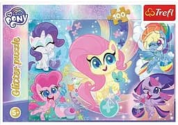 Набір Пазли -(100 елм.) Глітерні - "Чарівний світ" / Hasbro: My Little Pony